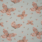 Bio French Terry Blumen-Schmetterlinge Mint