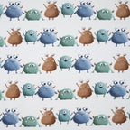 Bio French Terry Cute Monsters Weiß