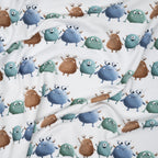 Bio French Terry Cute Monsters Weiß