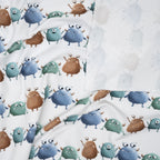 Bio French Terry Cute Monsters Weiß