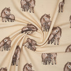 Bio French Terry Cute Pony Beige