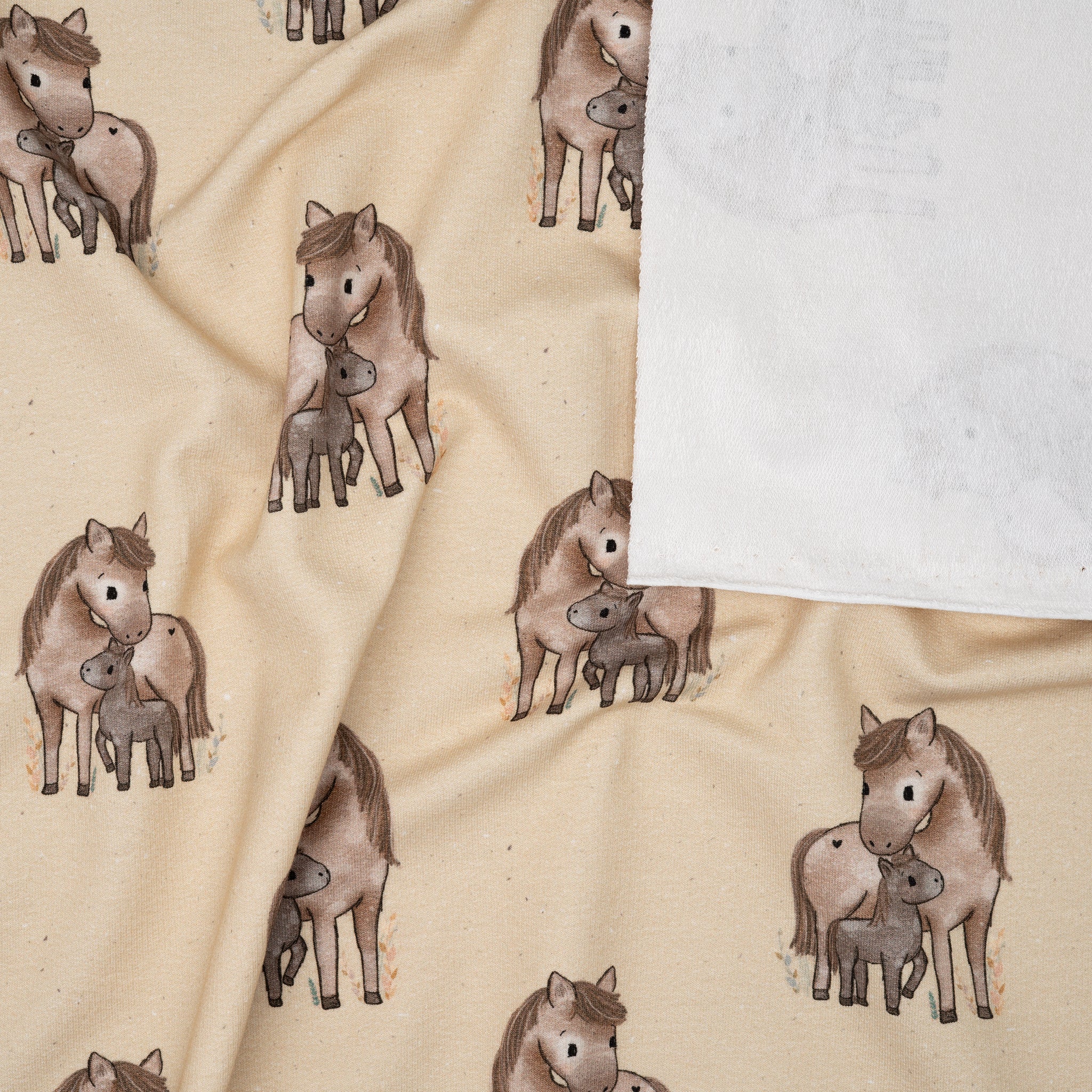 Bio French Terry Cute Pony Beige