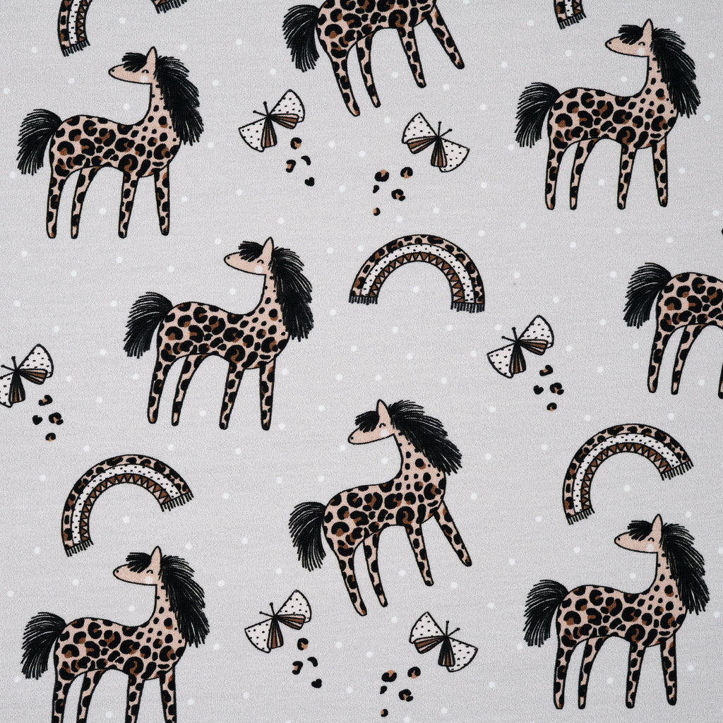 Bio French Terry Das Leo Pony Grau | Stoffwerk