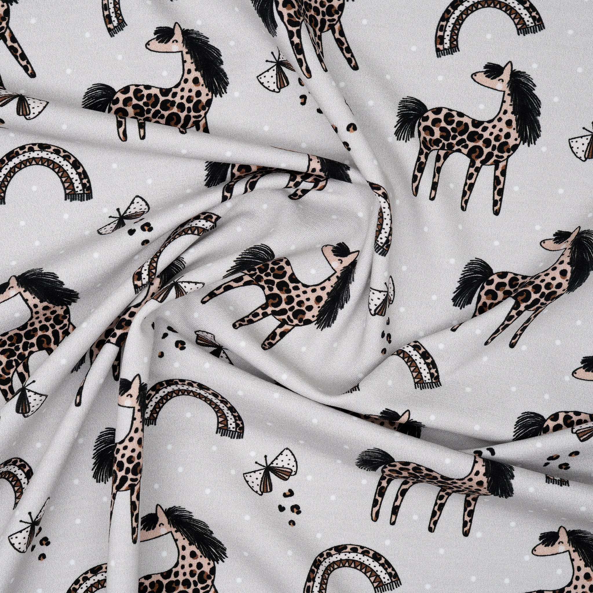 Bio French Terry Das Leo Pony Grau | Stoffwerk