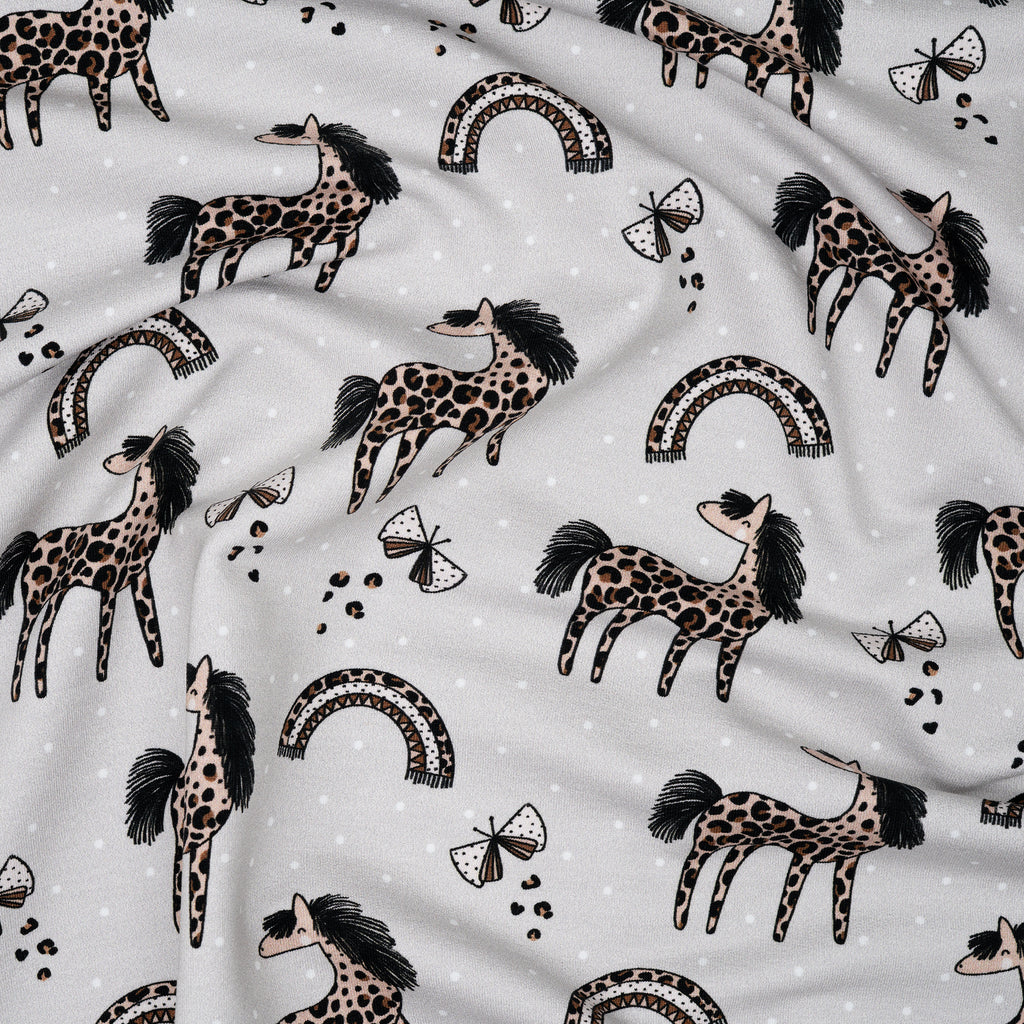 Bio French Terry Das Leo Pony Grau | Stoffwerk