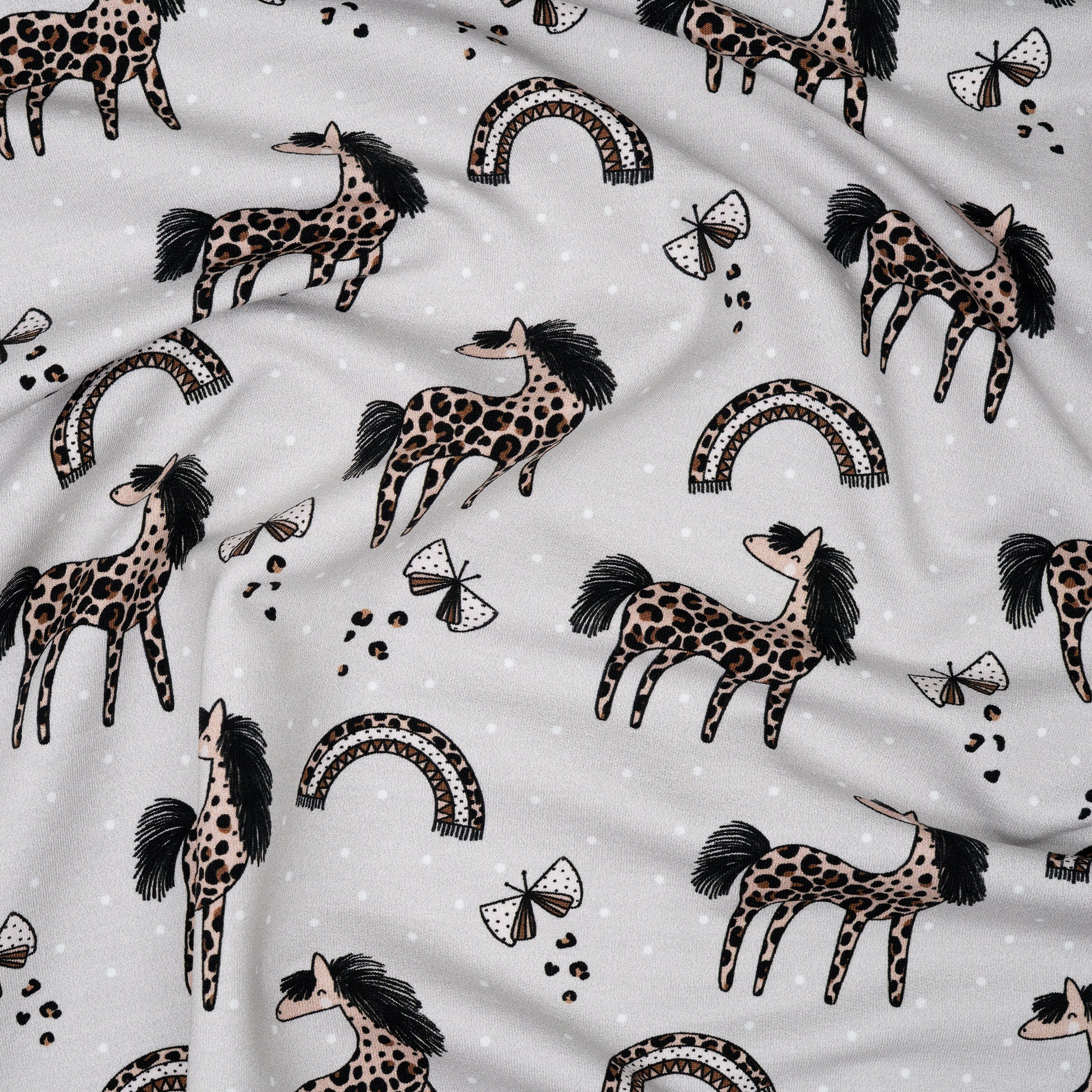 Bio French Terry Das Leo Pony Grau | Stoffwerk