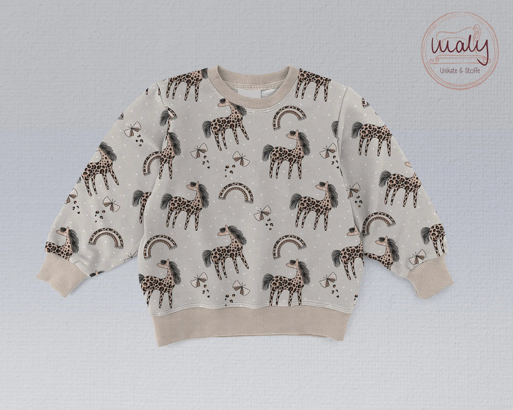 Bio French Terry das Leo Pony grau