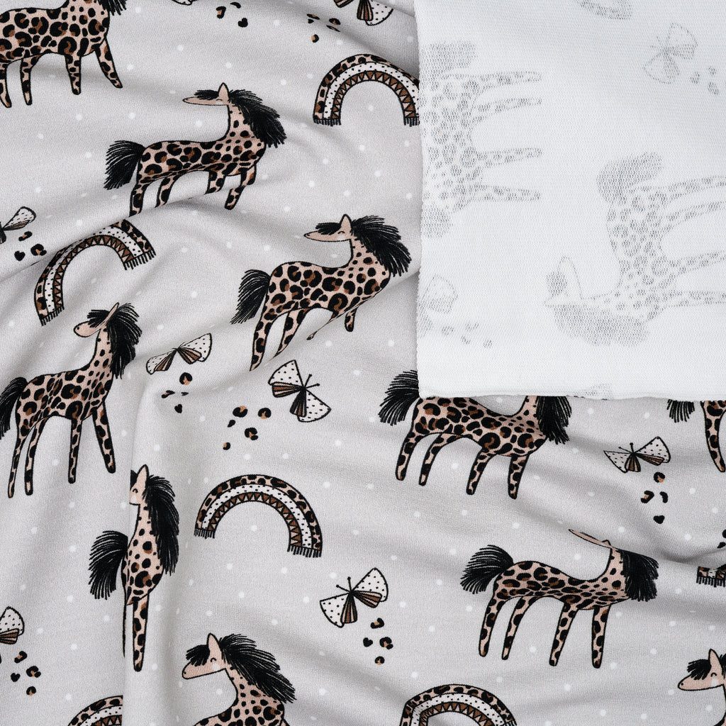 Bio French Terry Das Leo Pony Grau | Stoffwerk