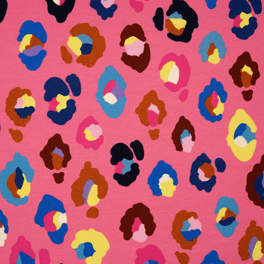 Bio French Terry Hamburger Liebe Gleam Glamouflage Pink