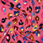 Bio French Terry Hamburger Liebe Gleam Glamouflage Pink