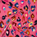 Bio French Terry Hamburger Liebe Gleam Glamouflage Pink