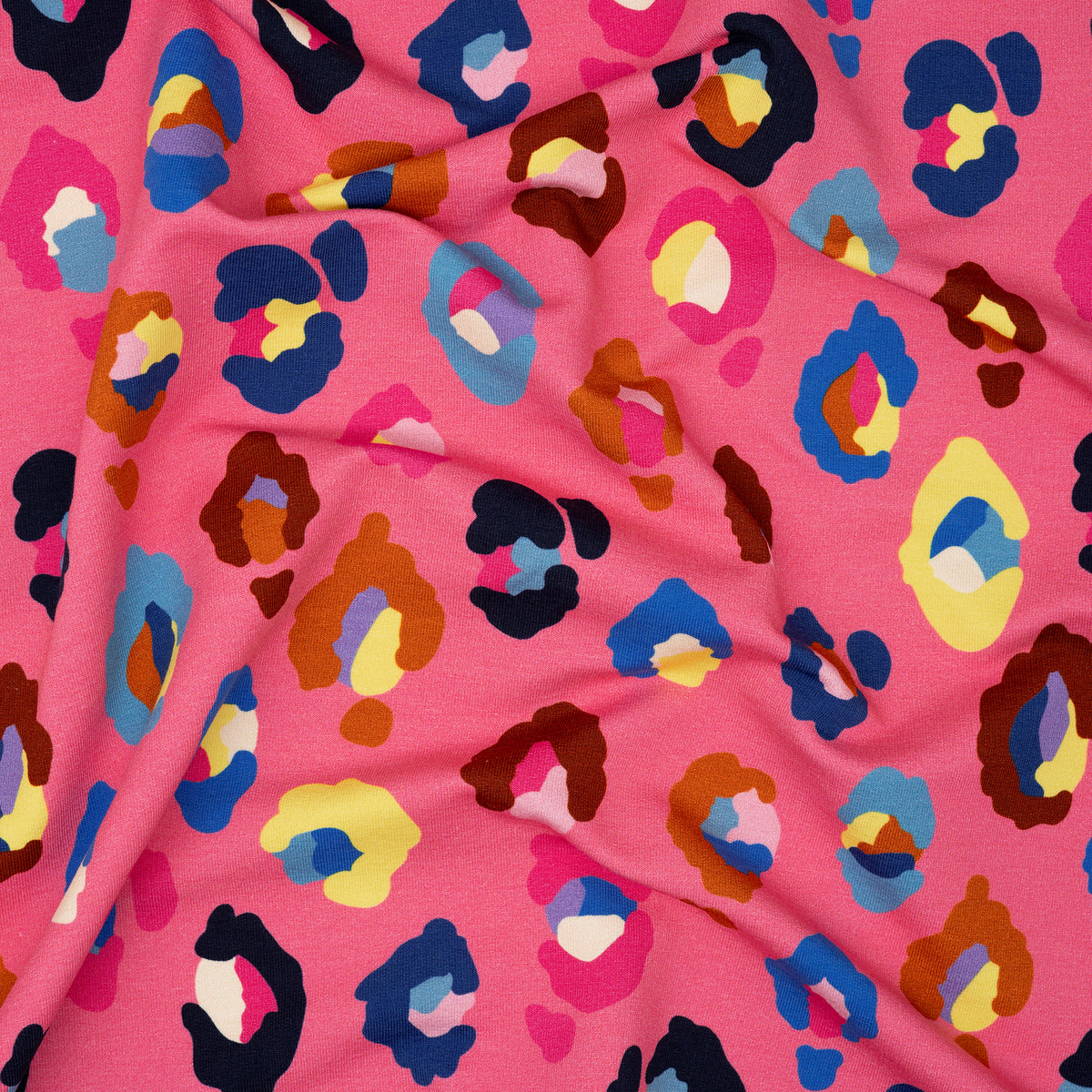 Bio French Terry Hamburger Liebe Gleam Glamouflage Pink