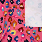 Bio French Terry Hamburger Liebe Gleam Glamouflage Pink