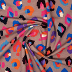 Bio French Terry Hamburger Liebe Gleam Glamouflage Taupe