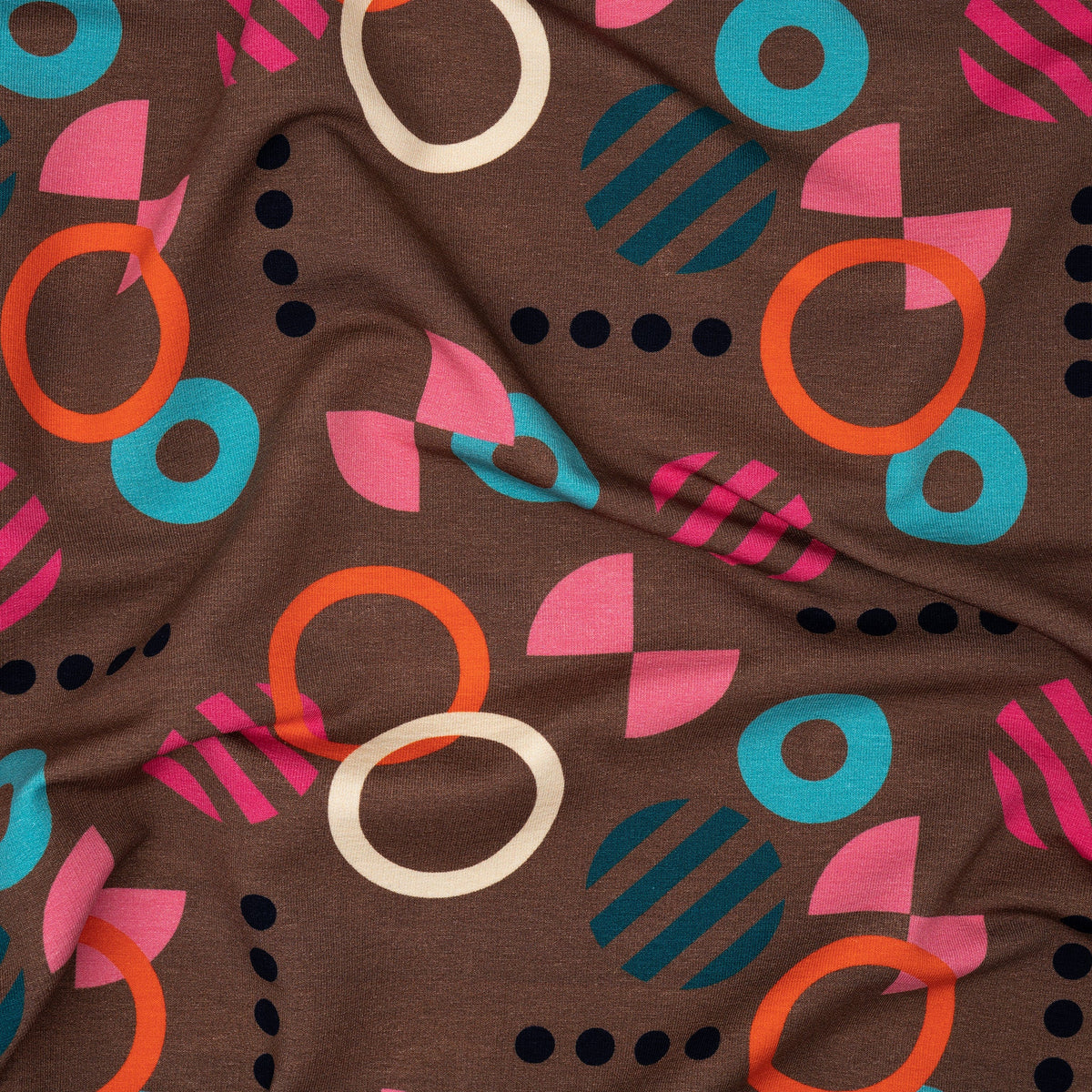 Bio French Terry Hamburger Liebe Gleam Playshape Dunkeltaupe | Stoffwerk