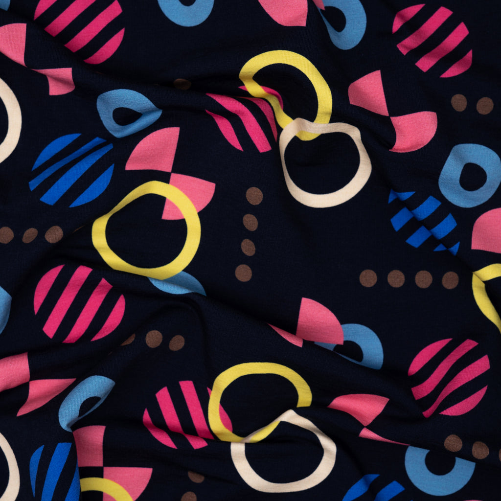 Bio French Terry Hamburger Liebe Gleam Playshape Nachtblau