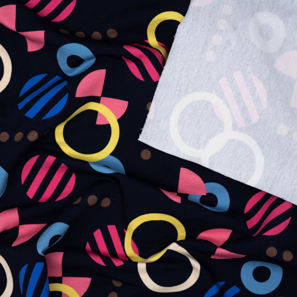 Bio French Terry Hamburger Liebe Gleam Playshape Nachtblau