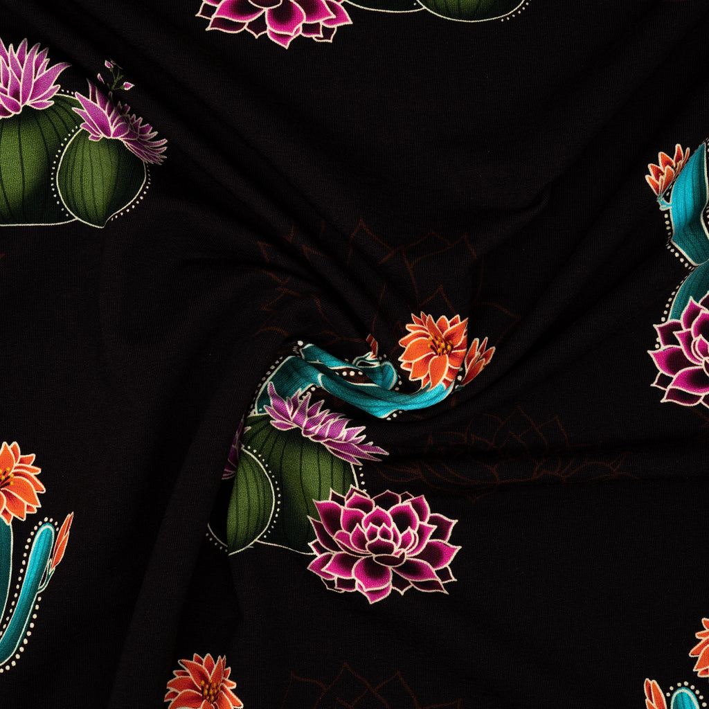 Bio French Terry Hamburger Liebe Western Fairy Tales Prairie Blossom Bordeaux | Stoffwerk