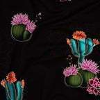 Bio French Terry Hamburger Liebe Western Fairy Tales Prairie Blossom Bordeaux | Stoffwerk