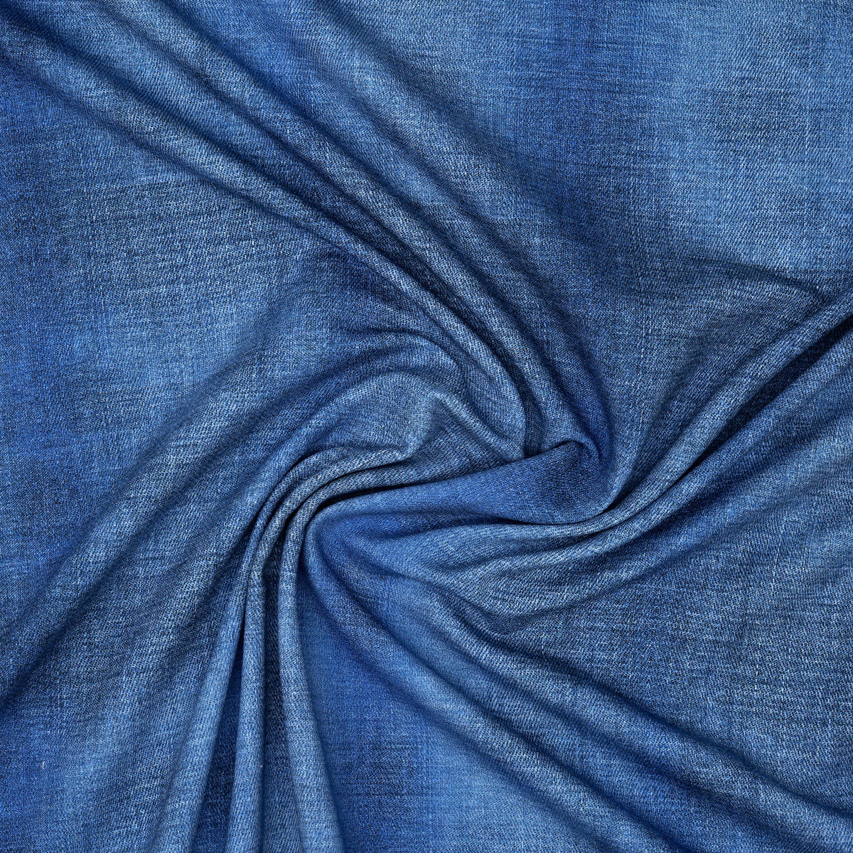Bio French Terry Jeans-Optik Dunkelblau | Stoffwerk