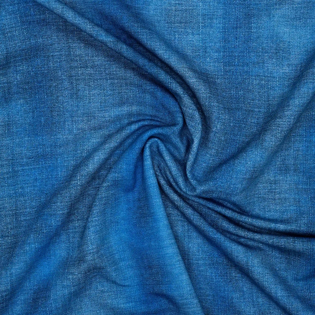 Bio French Terry Jeans-Optik Dunkelblau