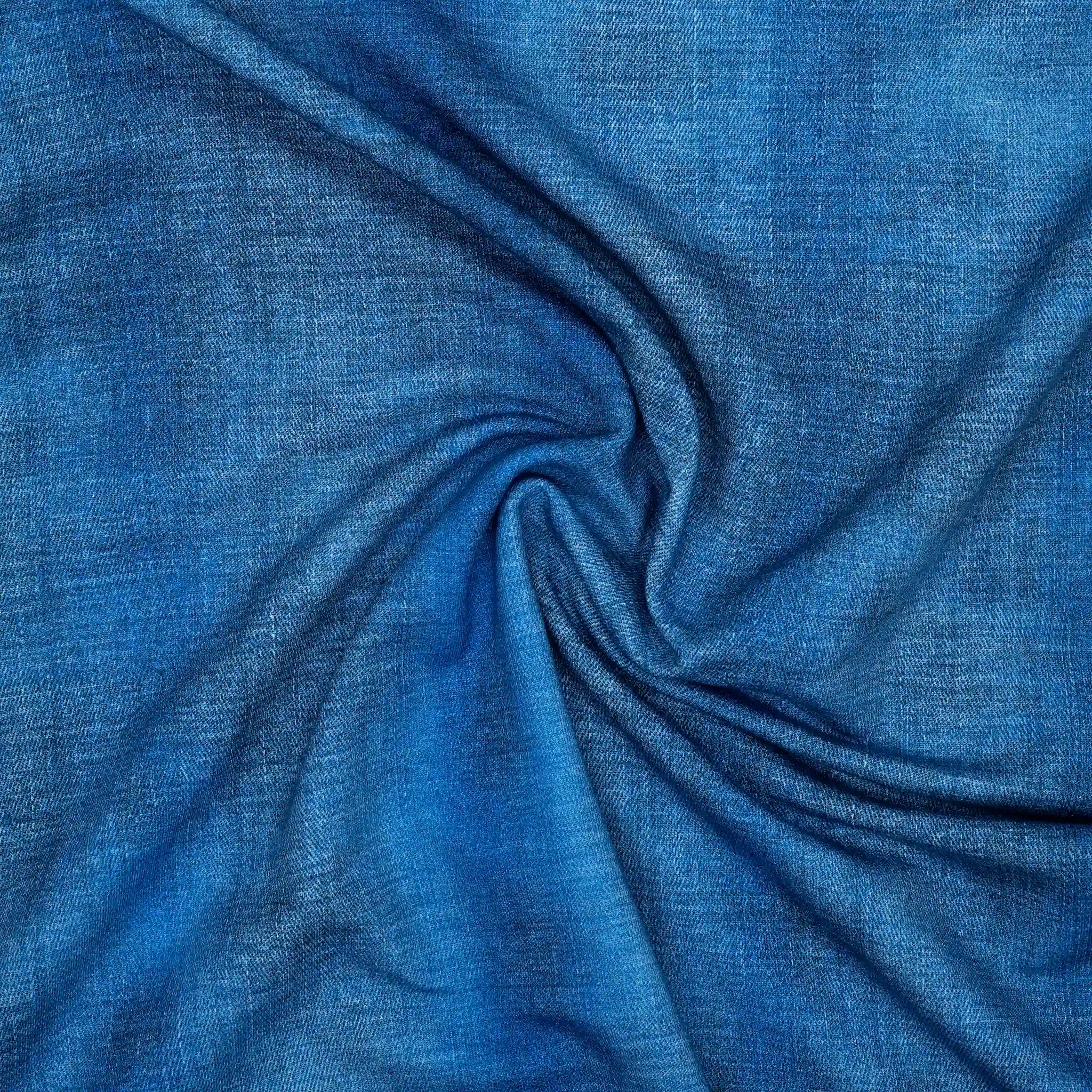 Bio French Terry Jeans-Optik Dunkelblau