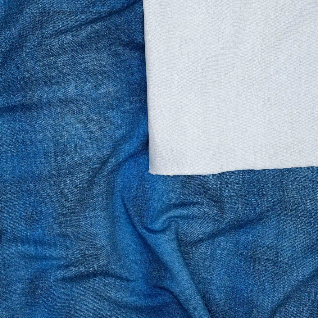 Bio French Terry Jeans-Optik Dunkelblau