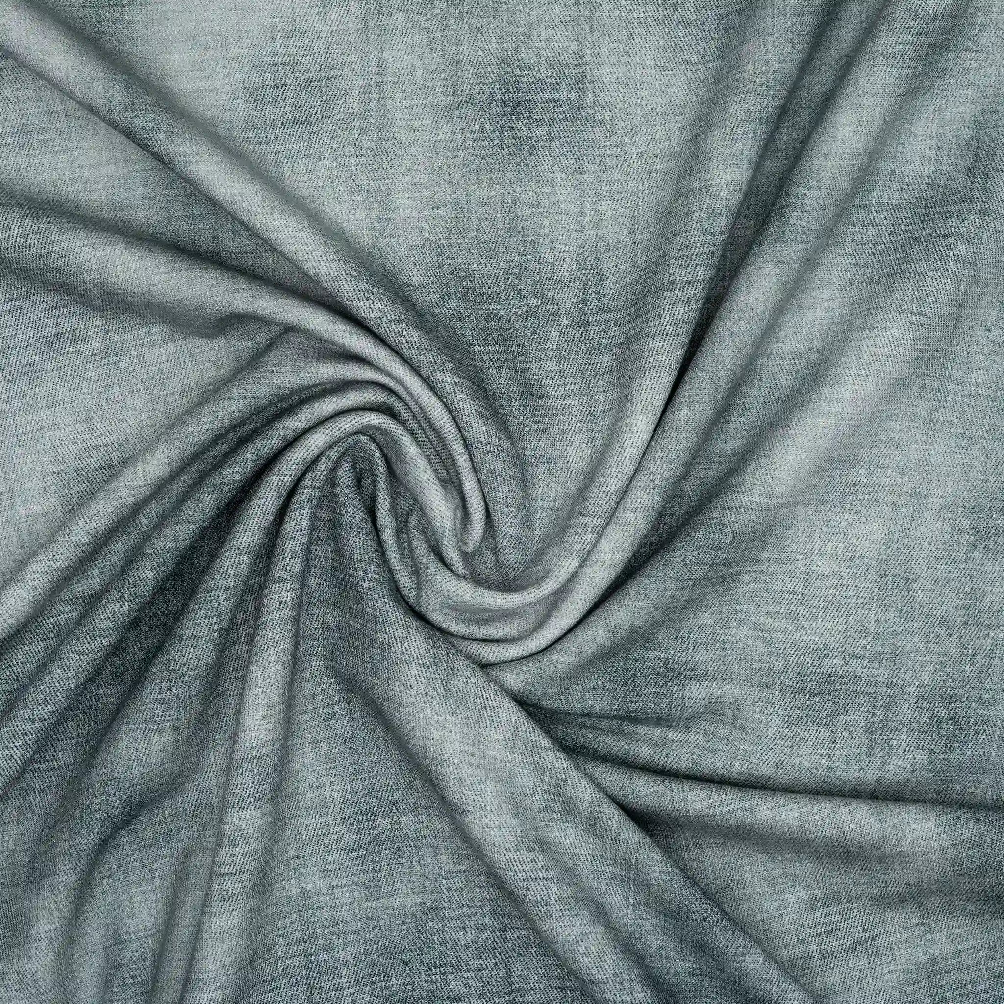 Bio French Terry Jeans-Optik Dunkelgrau