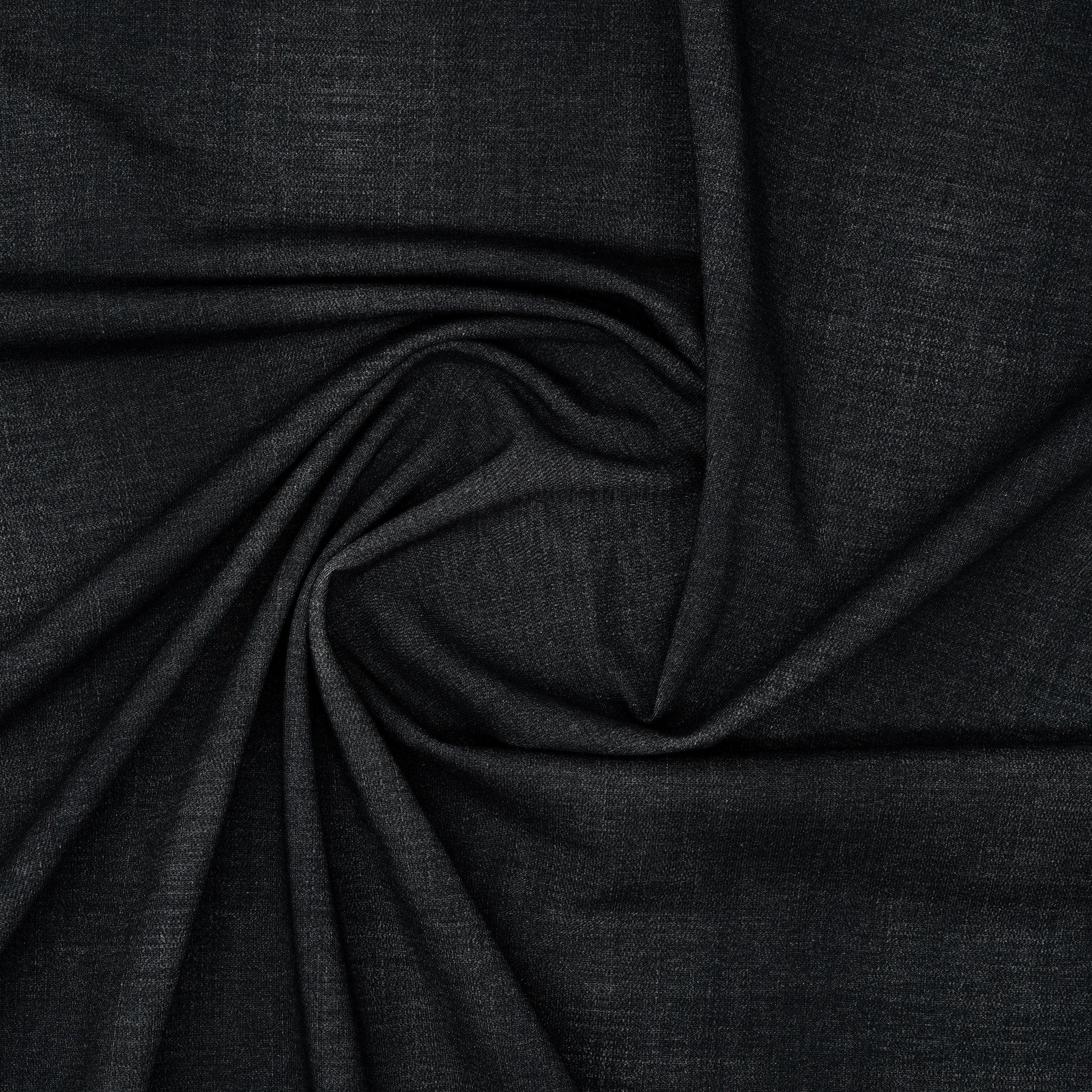 Bio French Terry Jeans-Optik Schwarz | Stoffwerk