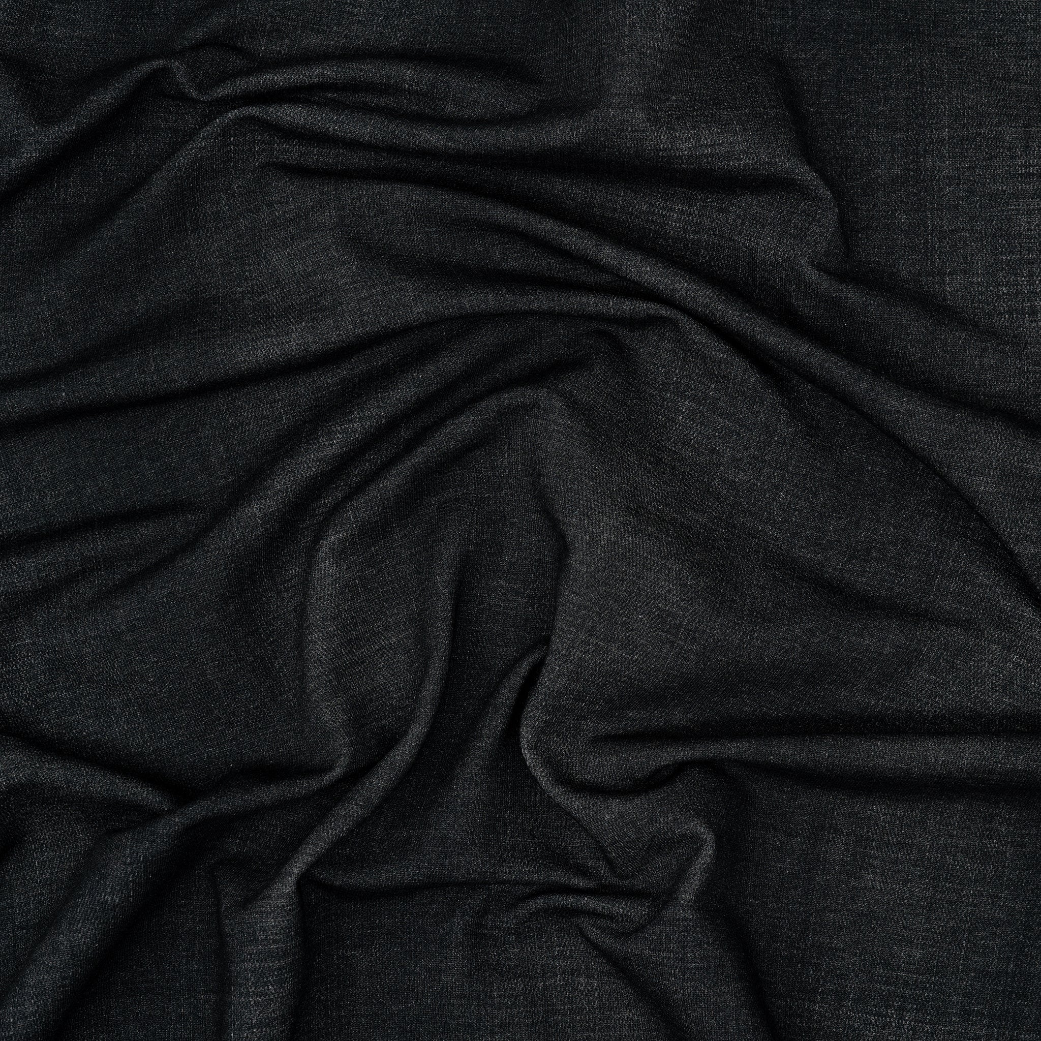 Bio French Terry Jeans-Optik Schwarz | Stoffwerk