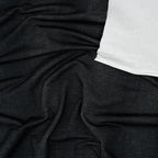 Bio French Terry Jeans-Optik Schwarz | Stoffwerk