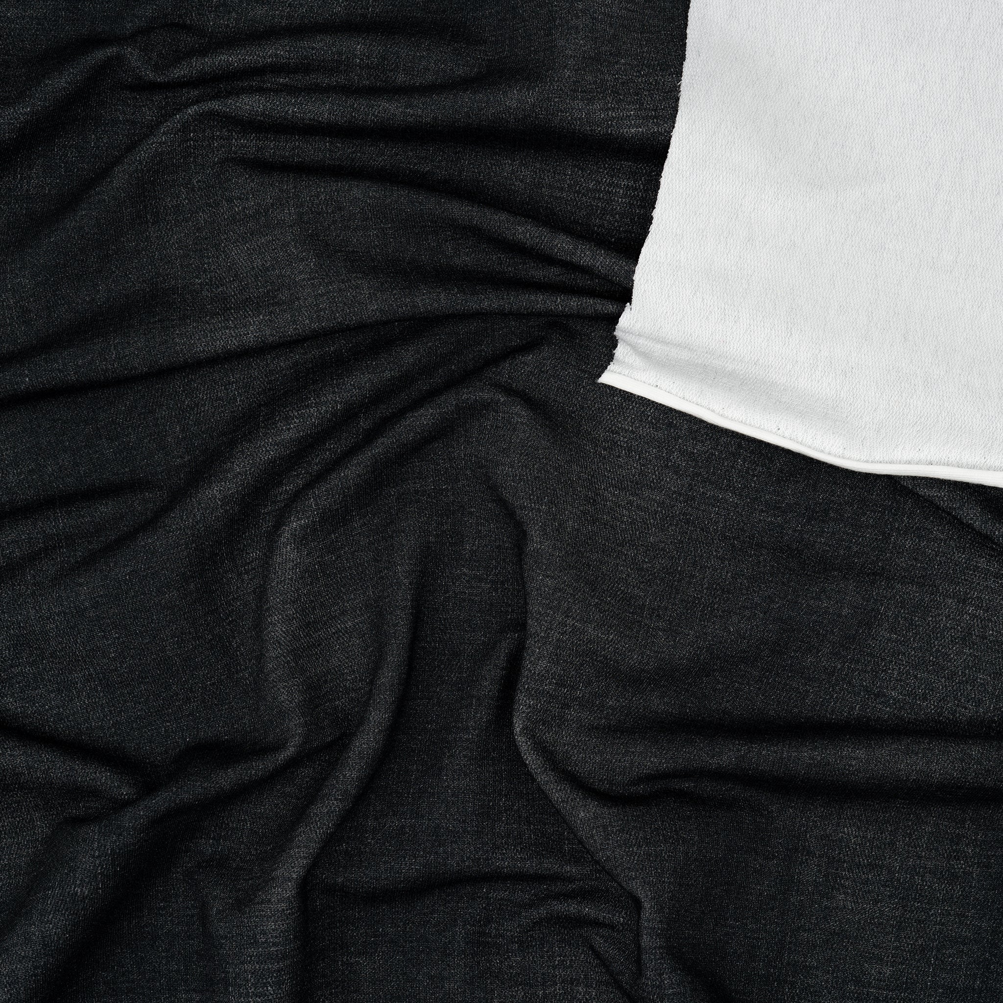 Bio French Terry Jeans-Optik Schwarz | Stoffwerk