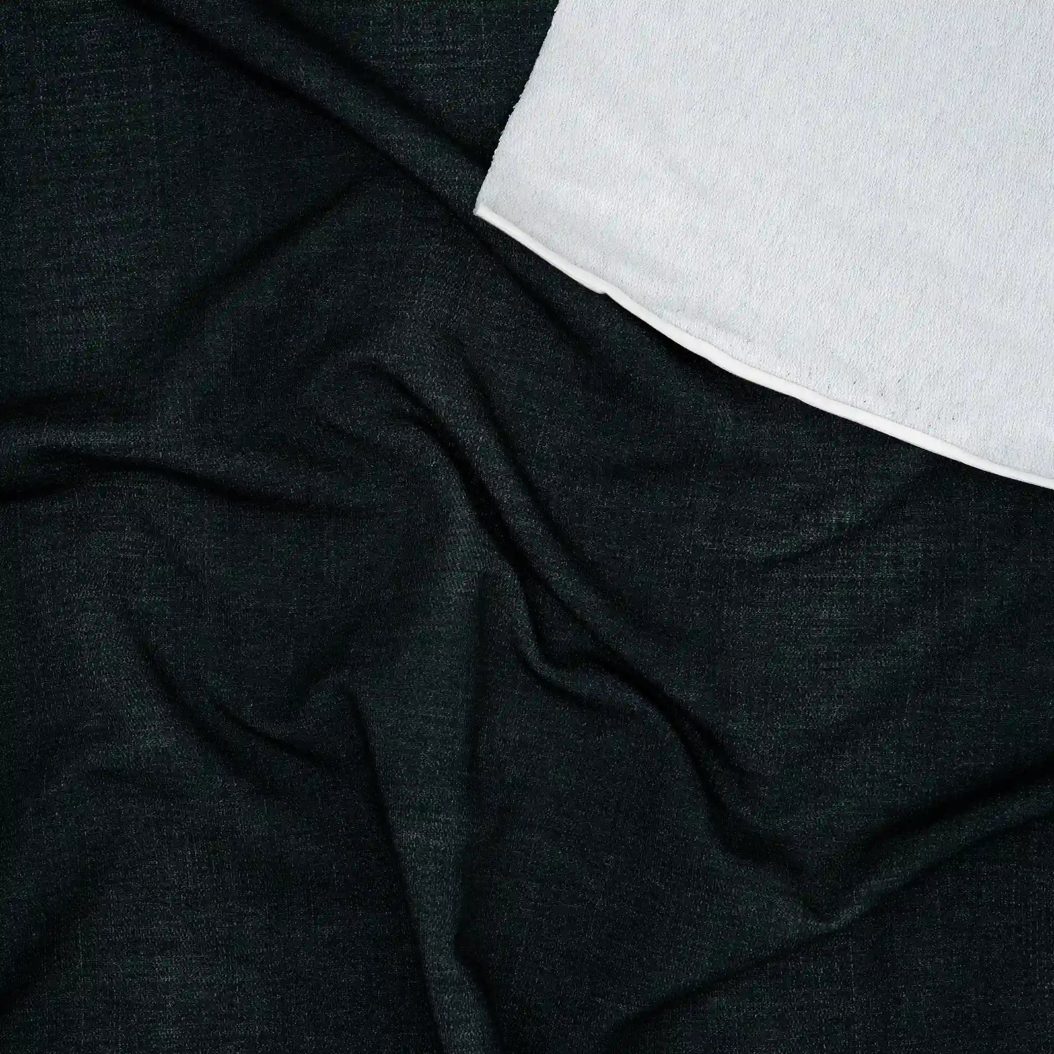 Bio French Terry Jeans-Optik Schwarz