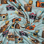 Bio French Terry Kameras Mint | Stoffwerk