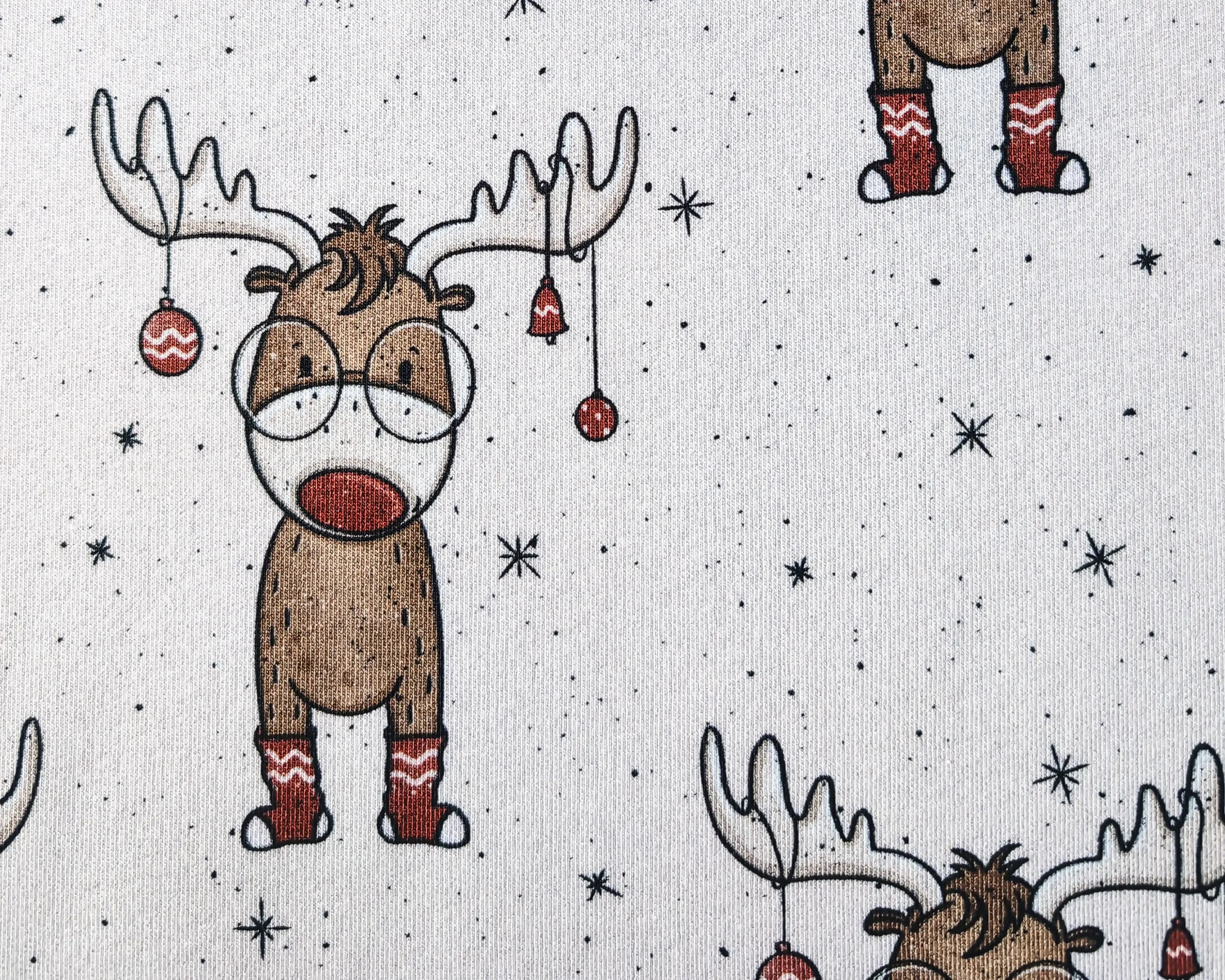 Bio French Terry Karl der Weihnachtselch