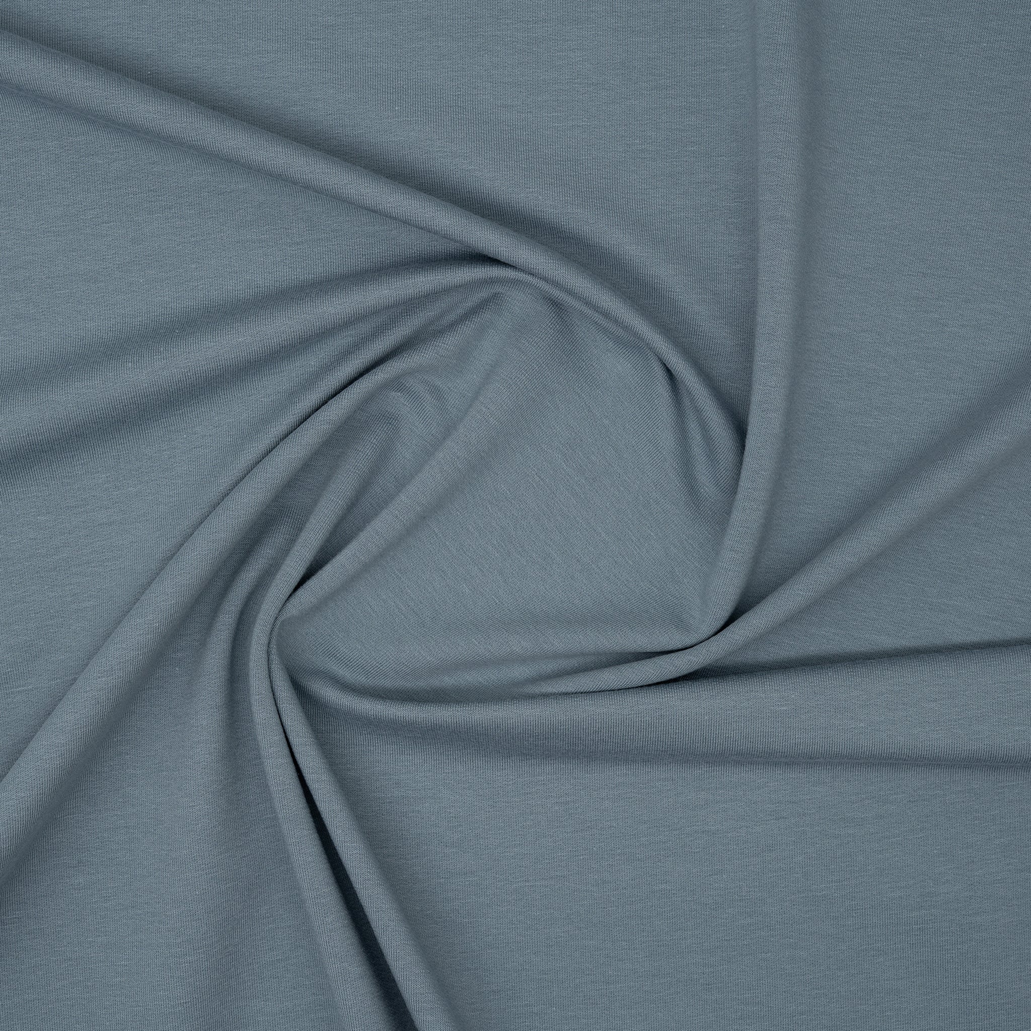 Bio French Terry Rauchblau Grau