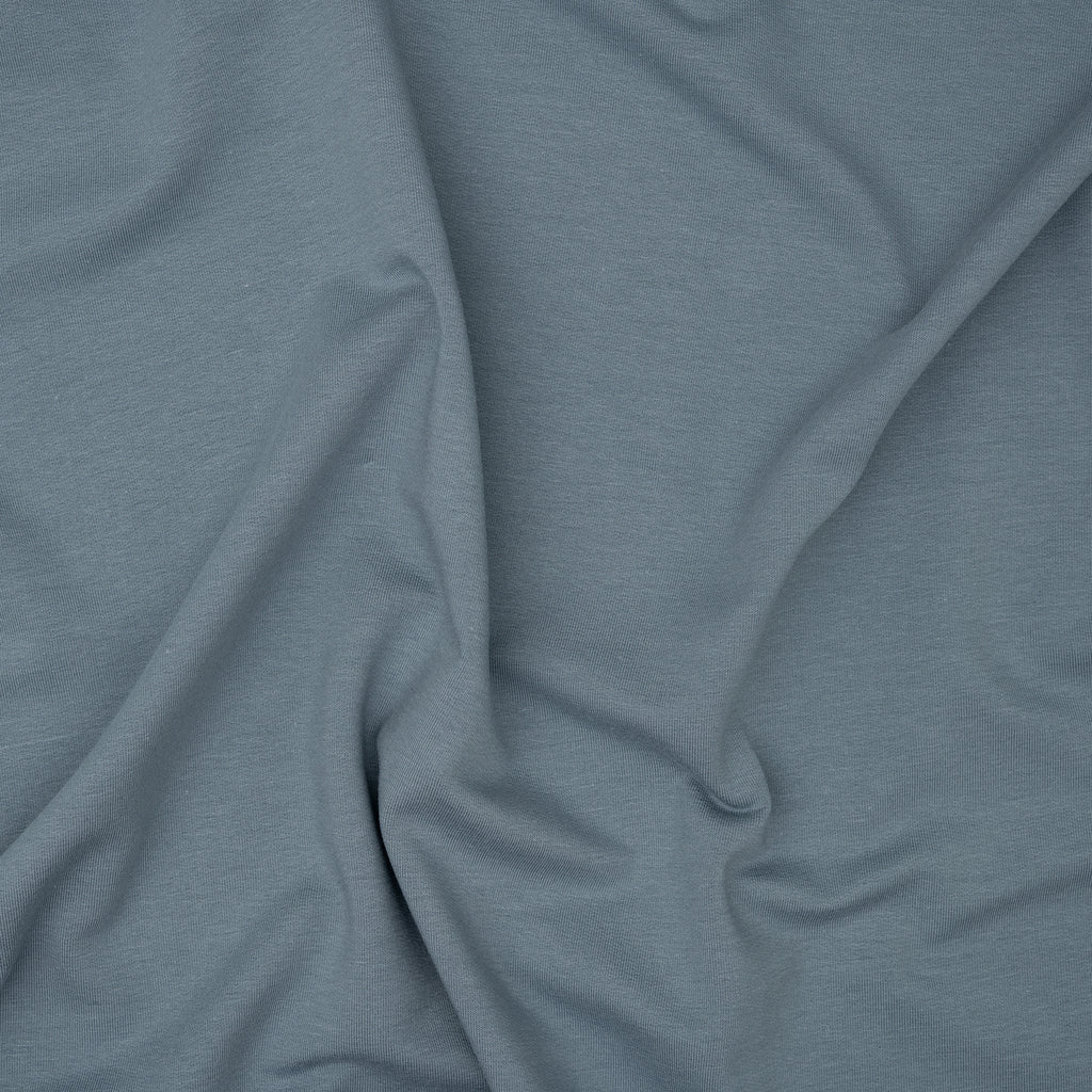 Bio French Terry Rauchblau Grau