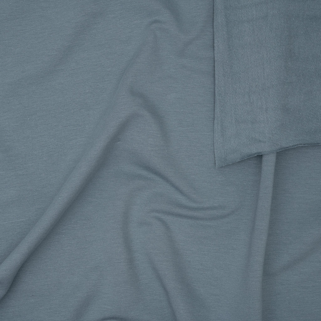 Bio French Terry Rauchblau Grau