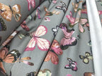 Bio French Terry Schmetterling grau