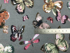 Bio French Terry Schmetterling grau