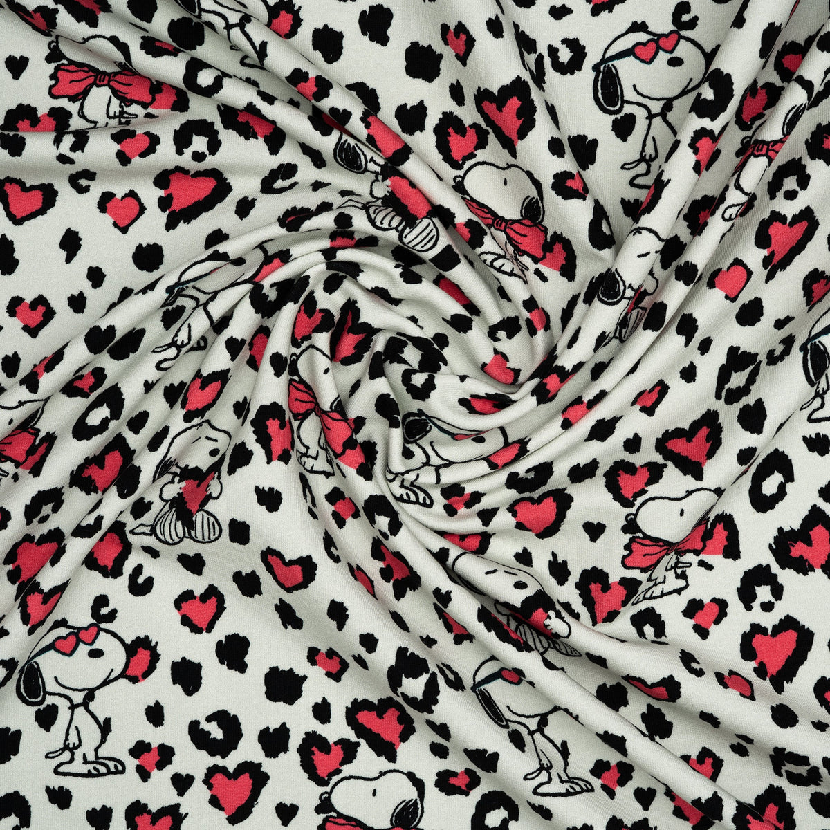 Bio French Terry Snoopy Leo-Verliebt | Stoffwerk