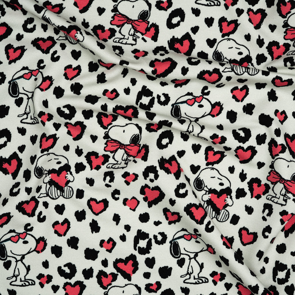 Bio French Terry Snoopy Leo-Verliebt | Stoffwerk