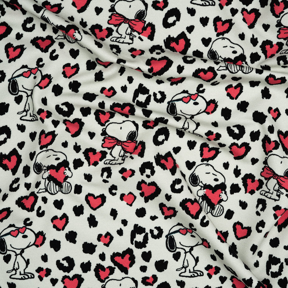 Bio French Terry Snoopy Leo-Verliebt | Stoffwerk