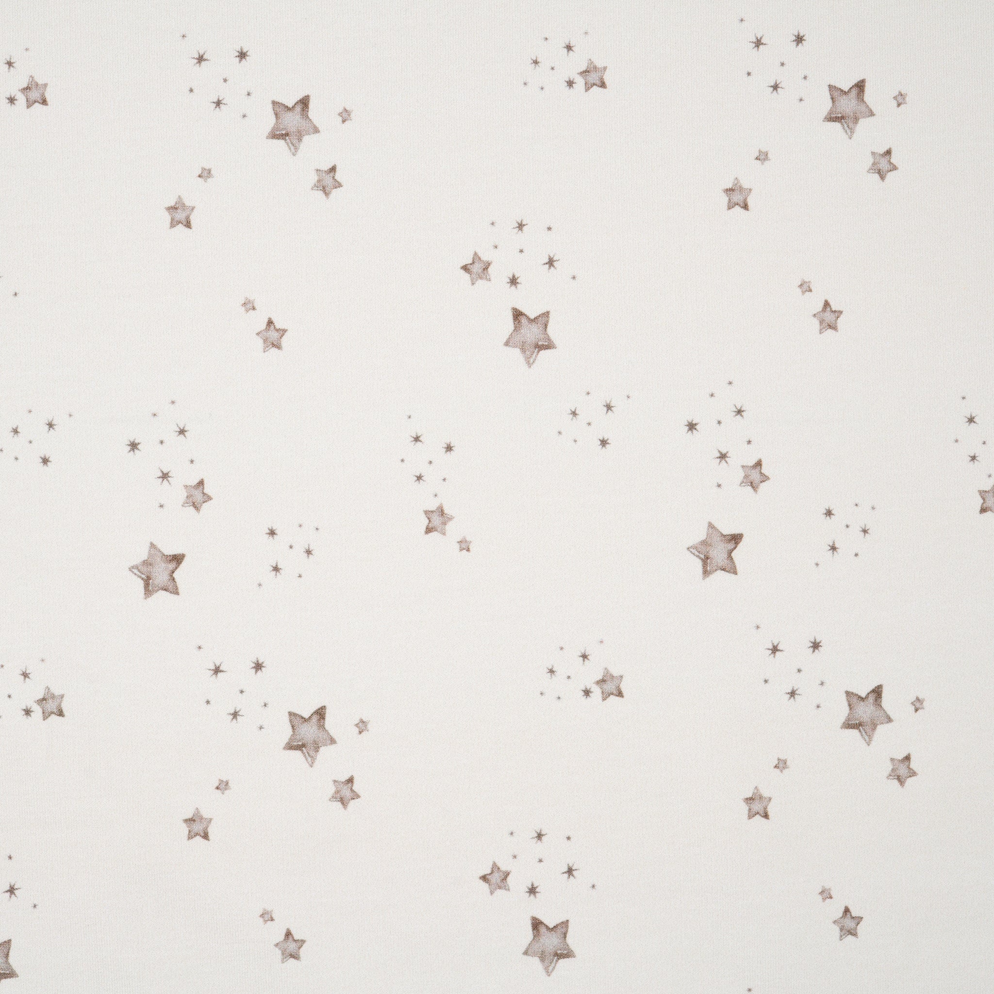 Bio French Terry Sternenhimmel Braun Grau Creme | Stoffwerk