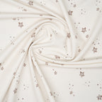 Bio French Terry Sternenhimmel Braun Grau Creme | Stoffwerk