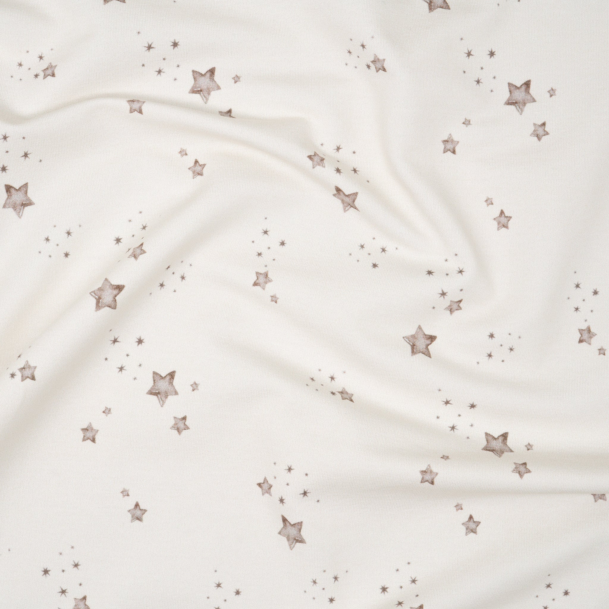 Bio French Terry Sternenhimmel Braun Grau Creme | Stoffwerk