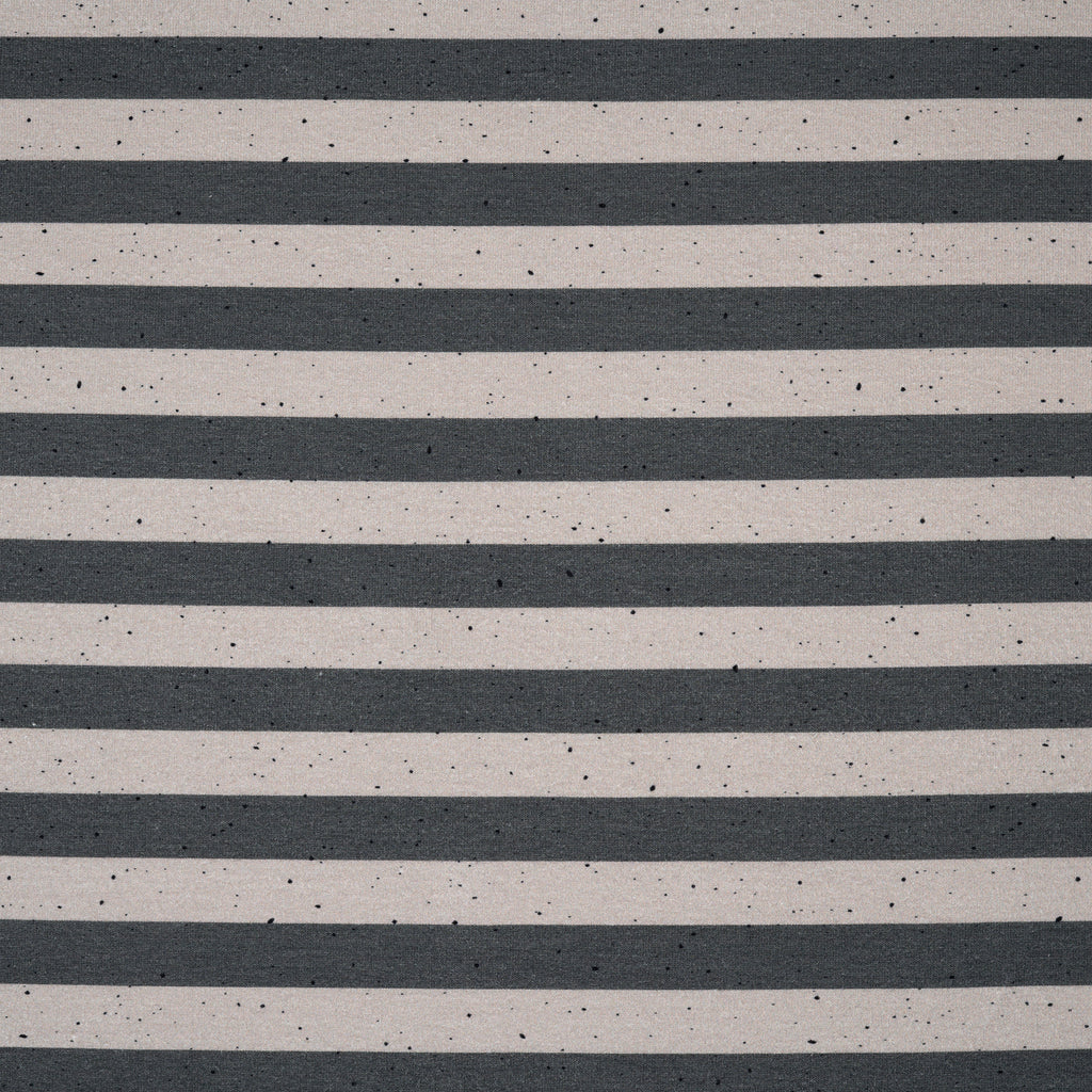 Bio French Terry Stripes Taupe Grau Dots