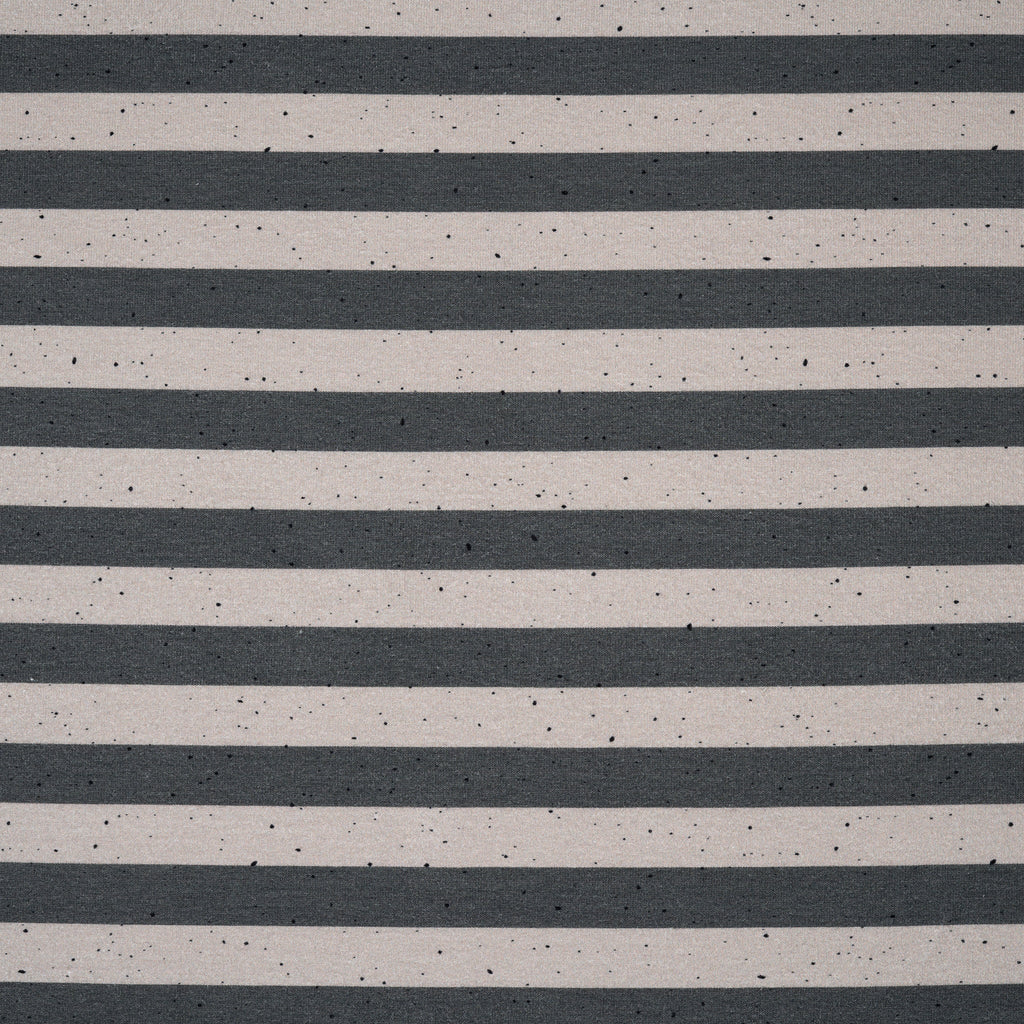 Bio French Terry Stripes Taupe Grau Dots