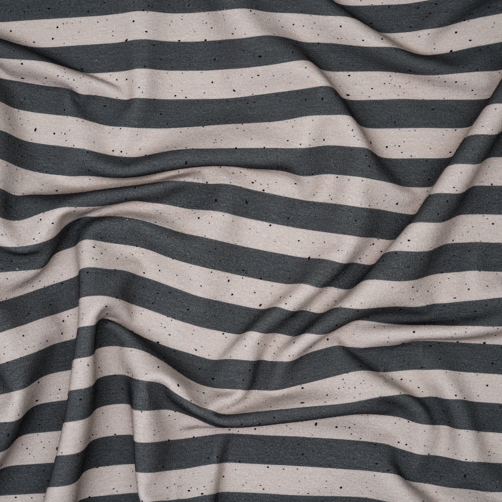 Bio French Terry Stripes Taupe Grau Dots