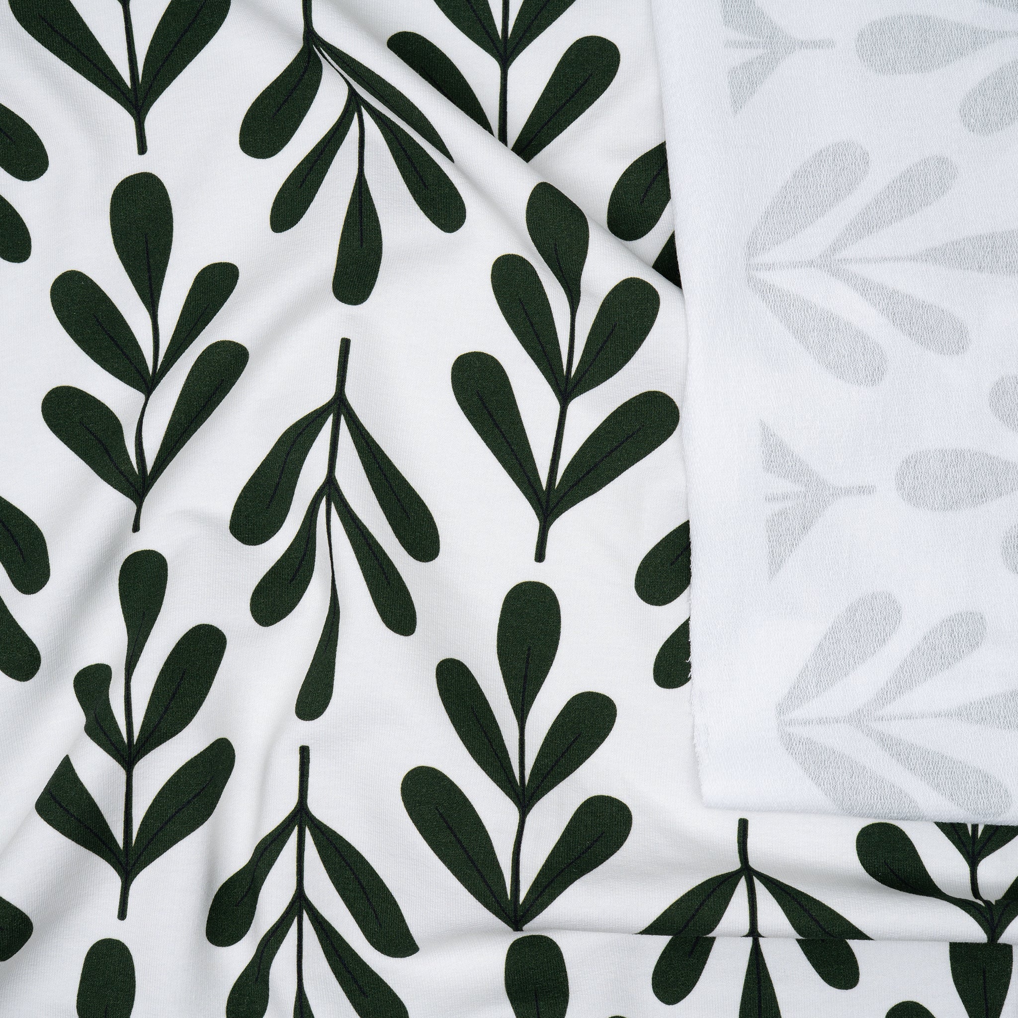 Bio French Terry Zweig Dünkelgrün